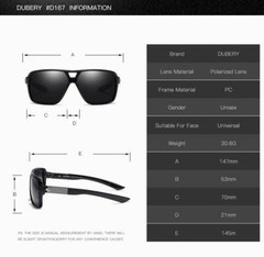 DUBERY Square Polarized Sport Sunglasses Men Women Driving Fishing Glasses New