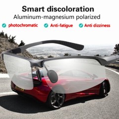Aluminum HD Polarized Photochromic Sunglasses Men Driving Eyewear Sports Glasses