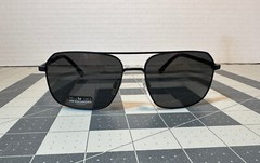Bolle 12580 Navis Aviator Sunglasses, Matte Gunmetal, HD Polarized TNS Gray Lens