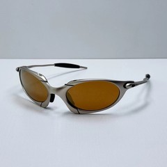 Oakley Romeo X-Metal Sunglasses Silver Frame Brown Lens