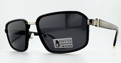 HAVVS HV68119 A Men’s Polarized Sunglasses Black Gold UV400 Driving Glasses New