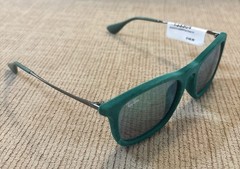 New Authentic Ray-Ban CHRIS RB4187 60823r/ Flocked Green Men Sunglasses Rubber