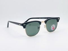 Ray-Ban Clubmaster Classic RB3016 51mm Polarized Sunglasses – Black / Green Lens