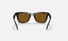Ray-Ban Wayfarer Folding Classic Polished Havana/B-15 Brown 50 mm Sunglasses