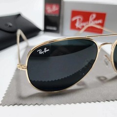 Ray-Ban RB3026 Aviator Sunglasses Gold Frame Glass Lens 62 mm Brand NEW-3026