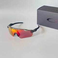 Oakley OO9208 Radar EV Path Sunglasses Clear Gray Frame Prizm Red LensIN BOX