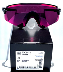 NEW Oakley ENCODER Shiny Black PRIZM Field Red Lens Sunglass 9471-02