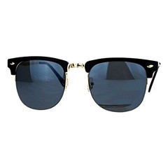 Vintage Classic Designer Sunglasses Half Rim Square Unisex Fashion