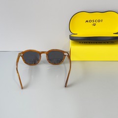 Moscot Lemtosh Wood Grain Frame Dark Grey Lens Sunglasses Handmade Unisex