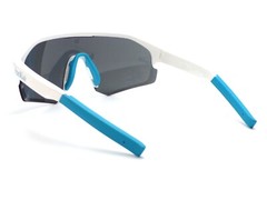 Bolle Lightshifter Sunglasses White Blue with TNS Gun Silver Mirror Lens 12654