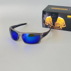 Oakley Turbine OO9263 Grey Smoke Frame Blue Polarized Sunglasses