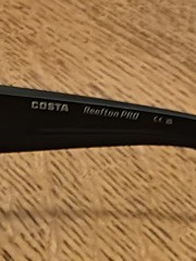 Costa Reefton PRO Wrap Sunglasses Black Plastic Frame Blue Mirrored 120mm