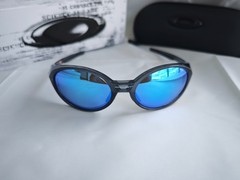 Vintage Oakley Eye Jacket Redux OO9438-0158 Gray/Prizm BLue Lens Sunglasses