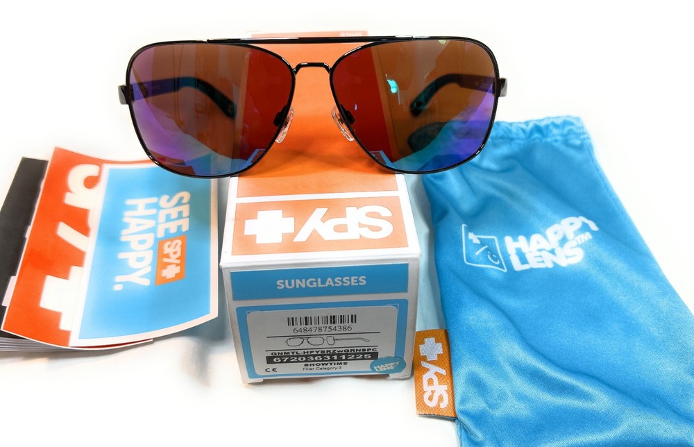 Spy Showtime Sunglasses – Gunmetal – Happy Bronze w/Grn Spectra, Pre-owned