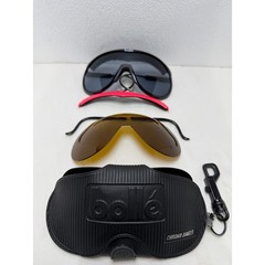 Bolle Sunglasses Unisex Black Chronoshield Vintage Shield Wrap Sport Glasses