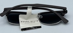 Perry Ellis Mens Sunglass Matte Grey Plastic Square, Solid Smoke Lens PE98 2
