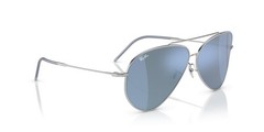 Ray-Ban Reverse Aviator RBR0101S Silver Frame Light Blue Mirror lens 003/GA