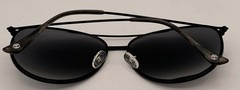 Timberland Sunglass Mens Shiny Black Metal Aviator Solid Smoke Lens TB7181 1A