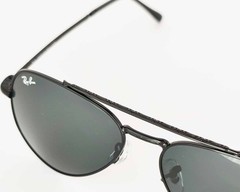 Ray-Ban Sunglasses RB3625 New Aviator Polished Black Frame Dark Grey Lens 58mm