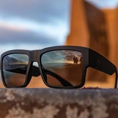 Polarized Spy+ Optic Cyrus Sunglasses Soft Matte Black Frame Smoke Lens