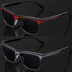 Square Mens Womens Classic Metal Rim Retro Vintage 80s Flat Top Sunglasses