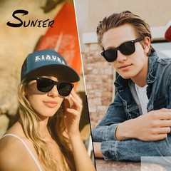Sunier eyewear Polarized Retro Sunglasses 80s Classic
