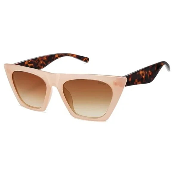 Oversized Square Cat eye Polarized Sunglasses Big Frame SJ2115 Brown Tortoise