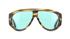 Tom Ford BRONSON FT 1044 Striped Brown/Blue Sunglasses