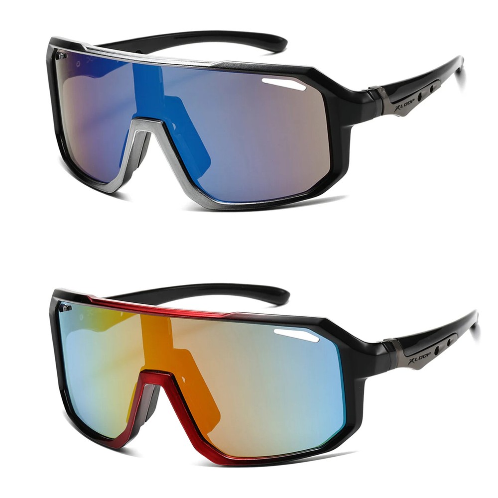 Oversized Baseball Sports Shield One Piece Blade Cycling Sunglasses Mirror XL