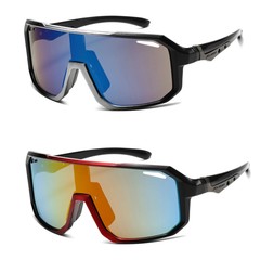 Oversized Baseball Sports Shield One Piece Blade Cycling Sunglasses Mirror XL