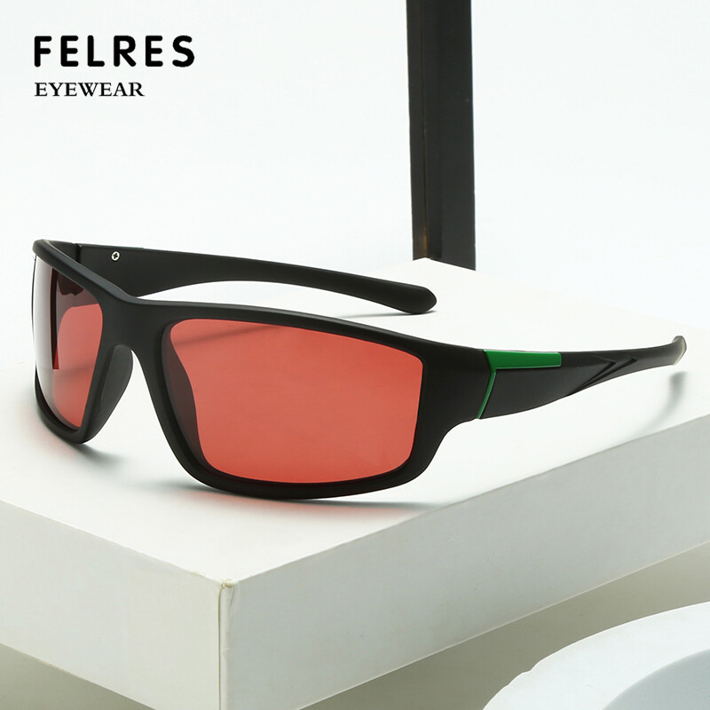 Men Sports Polarized Fishing Red Lens Sunglasses For See Fish Float Glasses New