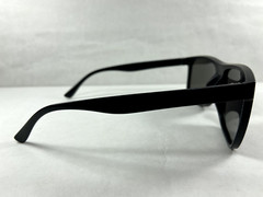 Blue Mirror Lenses Matte Black Frames Square Sunglasses 908P MADE IN CHINA