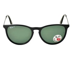Ray-Ban RB4171 Erika Black Frame Polarized Green Lens 54mm Women Sunglasses