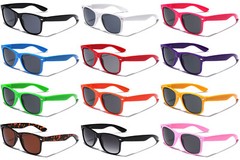 80’s Fashion Retro Horned Rim Sunglasses Old School Vintage Square Frame Glasses
