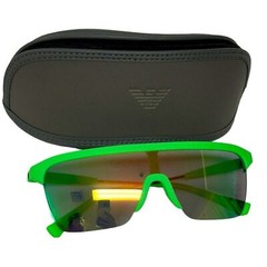 Emporio Armani Matte Fluo Green Sunglasses Branded Zip Case EA-4146-583431 NEW