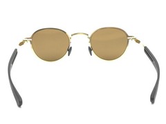 MYKITA MYLON HYBRID QUINCE COL 244 Gold Round Sunglasses Brown 45-26 140 NEW