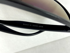 Blue Mirror Lenses Matte Black Frames Square Sunglasses 908P MADE IN CHINA