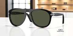 PERSOL PO0649 95 31 Black Green 54 mm Men’s Sunglasses