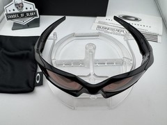 OAKLEY PIT BOSS POLISHED BLACK GUNMETAL VR28 IRIDIUM POLARIZED SUNGLASSES 03-304