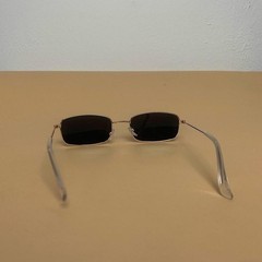 Y2k 2000s vintage black and gold unique slim style silver mirror lense