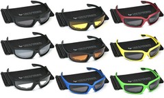 Men Women Wind Impact Resistant Foam Padded Glasses Motorcycle Riding Sunglasses