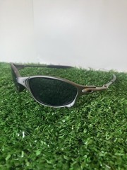 Vintage Oakley Juliet Styled Polarized Sunglasses Black Lens Silver Frames
