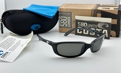 Costa Del Mar BRINE Men’s Black Sunglasses Polarized Grey 580G Glass BR 11 OGGLP