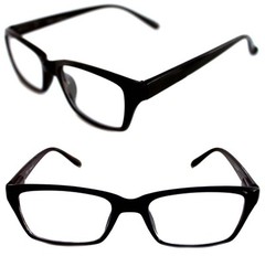 Men’s Womens small rectangular Clear Lens Graphic Designer Modern Eye Glasses