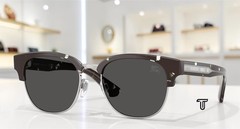 BURBERRY BE4485 422587 Black Havana Dark Grey 52 mm Men’s Sunglasses