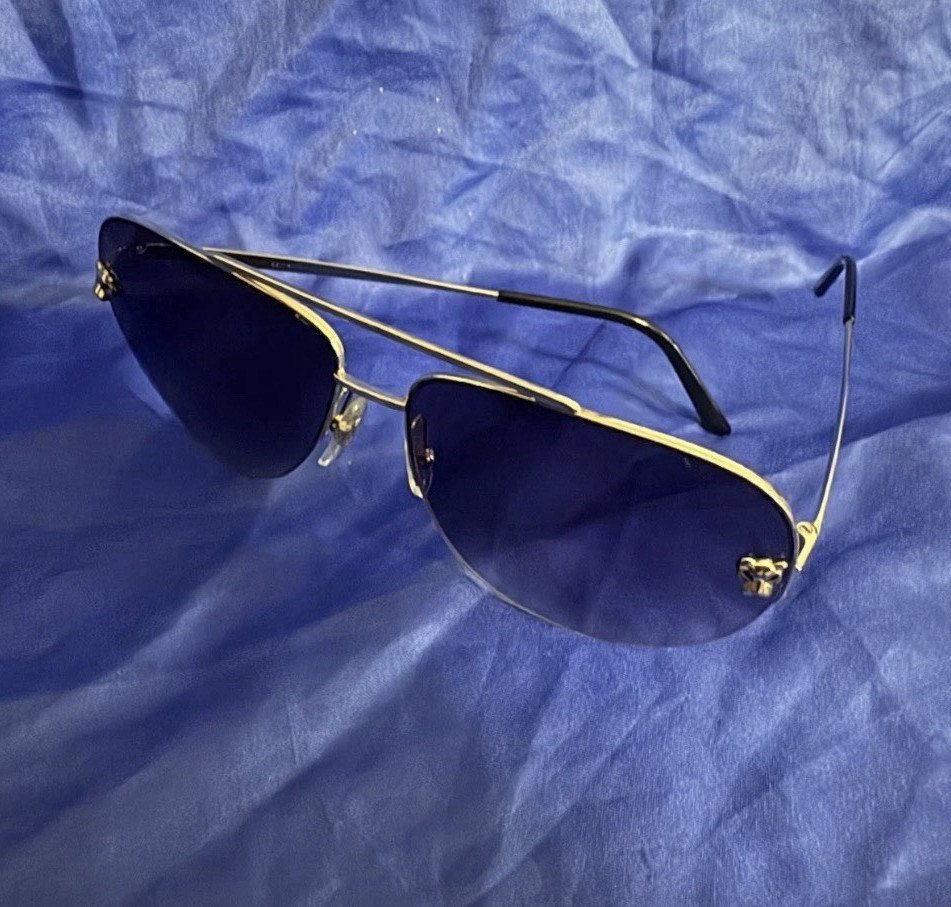Men’s Gold Metal Aviator Sunglasses Gray Gradient Plastic Lenses Solid