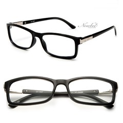 Fashionable Clear Lens Rectangular Glasses with a Spring Loaded Hinge Temples!