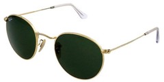 RAY-BAN RB3447 001 50mm Gold Green Round Panto Sunglasses Italy
