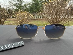 Ray-Ban RB3362 Aviator Sunglasses Gold Frame with Gradient Blue-Grey Lenses