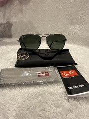 Ray-Ban Caravan Polished Gunmetal / G-15 Green 58 mm Sunglasses RB3136 004 58-15